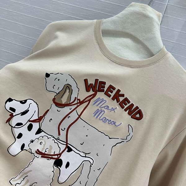 ウィークエンド マックスマーラ 偽物 クルーネック長袖Ｔシャツ mao87382